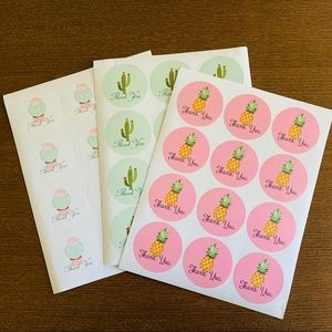 NEW VARIETY 2.5” Thank You Stickers - 360 total